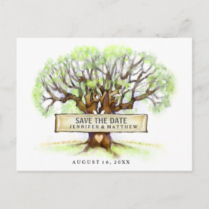 Save the Date Wedding Postcard - The Love Tree