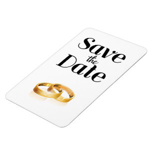 Save the Date Wedding Rings Magnet