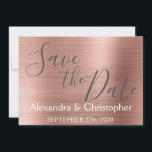 Save the Date Wedding Rose Gold Pink Foil<br><div class="desc">Save the Date Wedding Faux Foil Rose Gold Blush Pink Invitation which are perfect for a Rose Gold or Blush Pink Birthday Party, Baby Shower or Wedding. The Save the Date Card is part of the Rose Gold Faux Brushed Metal Collection. If you would like matching items, please contact the...</div>