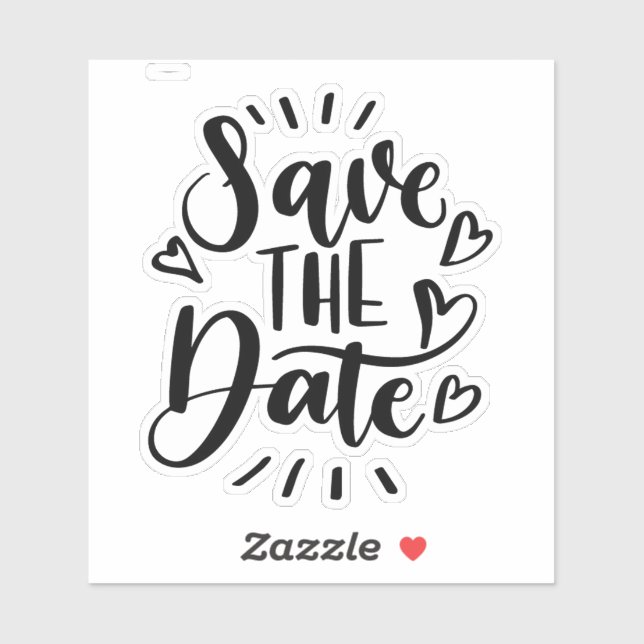 Save the Date Wedding Stickers (Sheet)