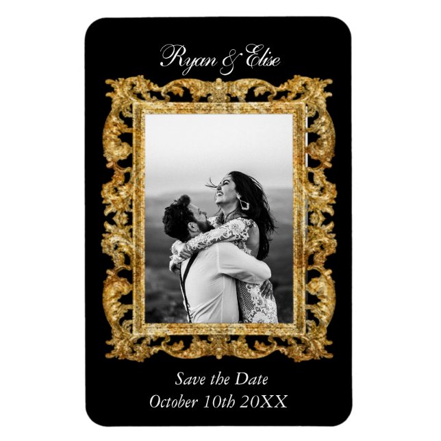 Save the Date -  Wedding - Unique Fridge Magnet (Vertical)