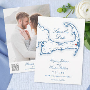 Save The Date Wequassett Resort Cape Cod Code QR Mariage