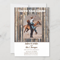 Save the Date Western Cowboy Photo