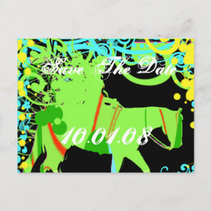Save the Date- Western Grunge Announcement Postcard