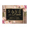 Save the Date Western Rustic Country Wood Floral
