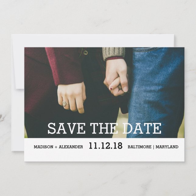 Save The Date Whimsical Chic Enregistrer La Date Photo (Devant)