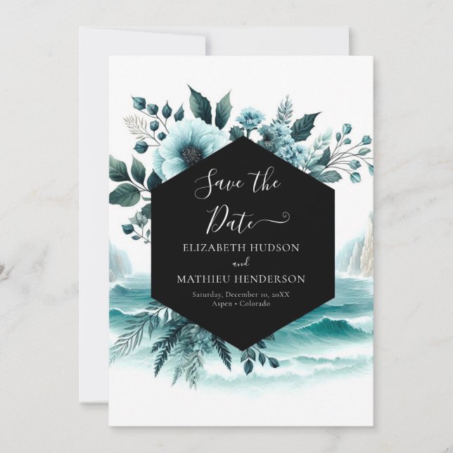 Save The Date Whimsical Rustic Mariage nautique (Devant)