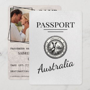Save The Date White Australia Passport Enregistrer La Date