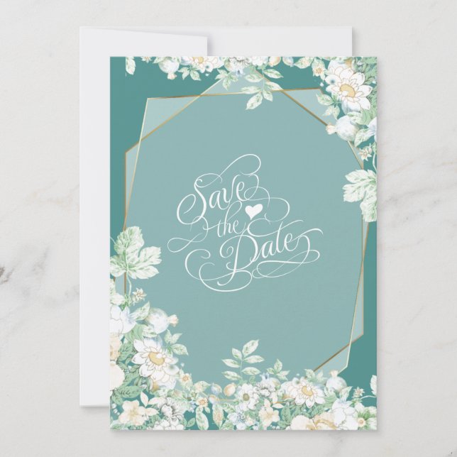 Save the Date | Wildflowers and Berries Geometric (Front)