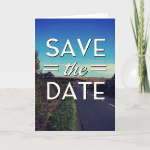 Save the Date winding road Note Card