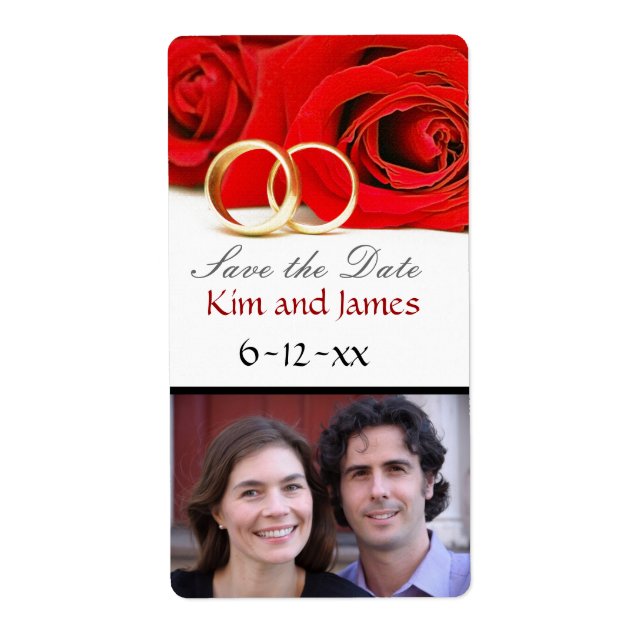 Save the Date Wine Bottles (Front)