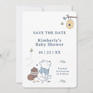 Save The Date Winnie l'ourson Fantaisiste Baby Shower au miel