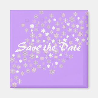 Save the Date/Winter Wedding Snowflakes Magnet