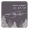 Save the Date Winter Wedding Sticker Trees