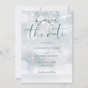 Save The Date Winter Wonderland Photo Mariage de neige