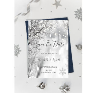 Save The Date Winter Wonderland, Snowflakes Enregistrer la date