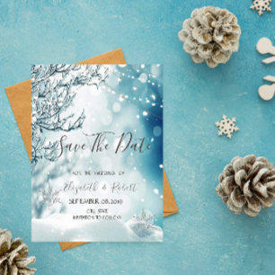 Save The Date Winter Wonderland, String Lights, Enregistrer La D