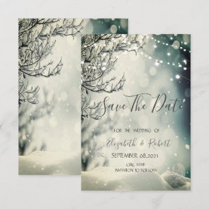 Save The Date Winter Wonderland Wedding Enregistrer La Date
