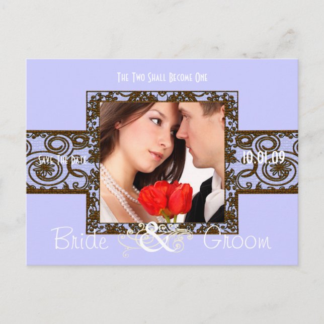 Save The Date with Your Photo Announcement Postcard (Front)