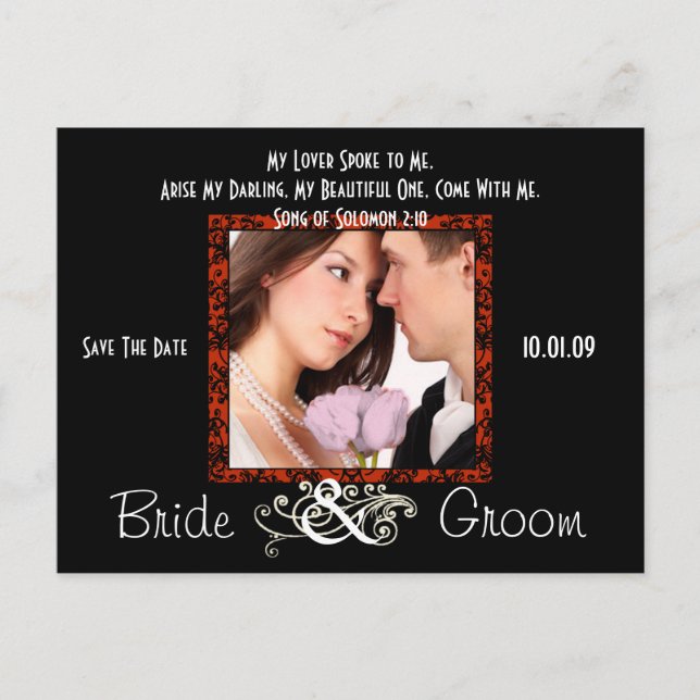 Save The Date with Your Photo Announcement Postcard (Front)