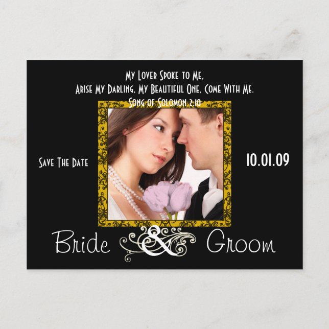 Save The Date with Your Photo Announcement Postcard (Front)