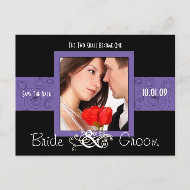 Save The Date with Your Photo Announcement Postcard (Front)