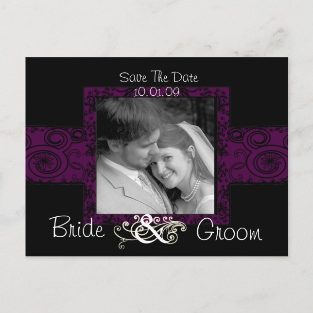 Save The Date with Your Photo Announcement Postcard (Front)
