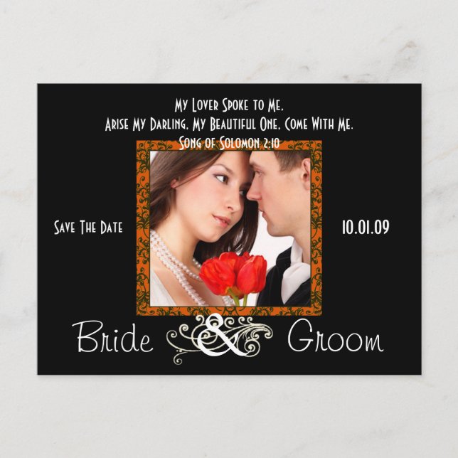 Save The Date with Your Photo Announcement Postcard (Front)