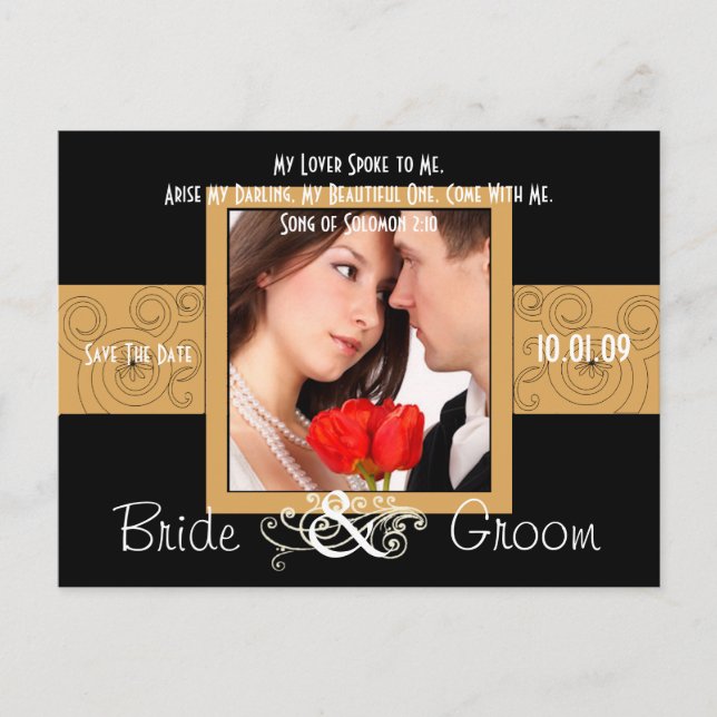 Save The Date with Your Photo Announcement Postcard (Front)