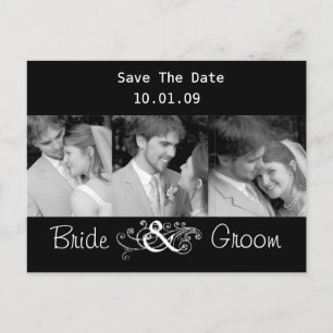 Save The Date with Your Photos Announcement Postcard