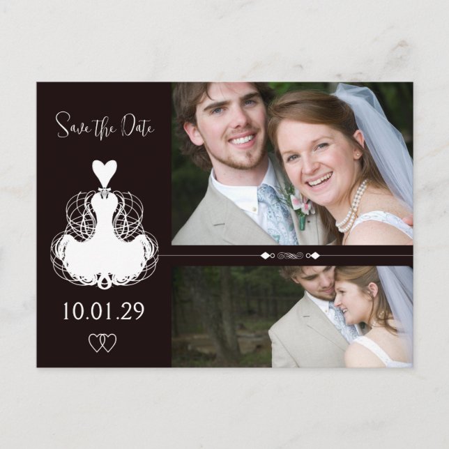 Save the Date with YOUR Photos - Announcement Postcard (Front)