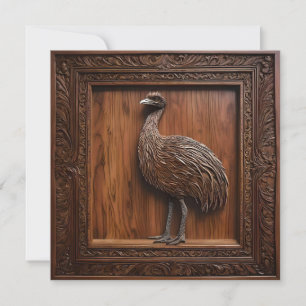 Save The Date Wonders : Australian Emu Wood Print,