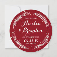 Wreath d'hiver Whimsical rouge Enregistrer la cart