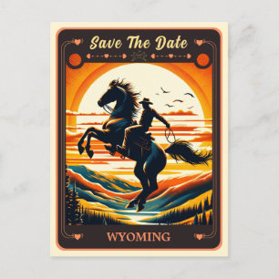Save the Date   Wyoming Invitation Postcard