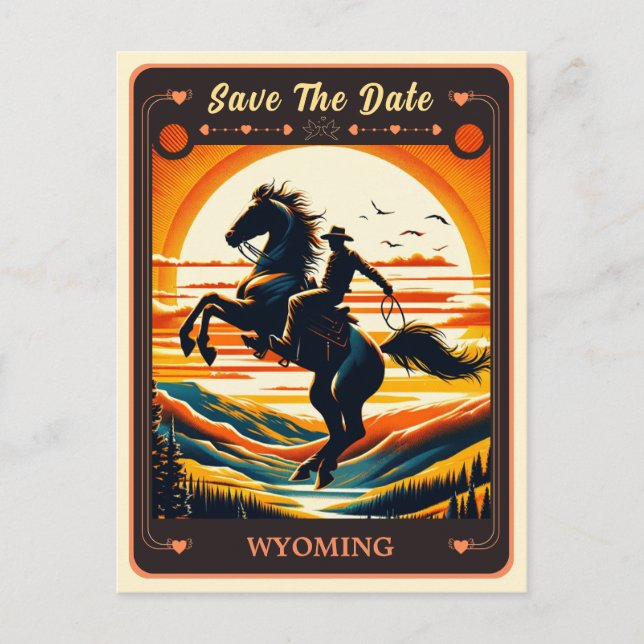 Save the Date | Wyoming Invitation Postcard (Front)
