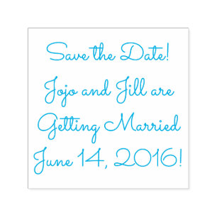 Save the Date Your Name (Wedding) Date Self-inking Stamp