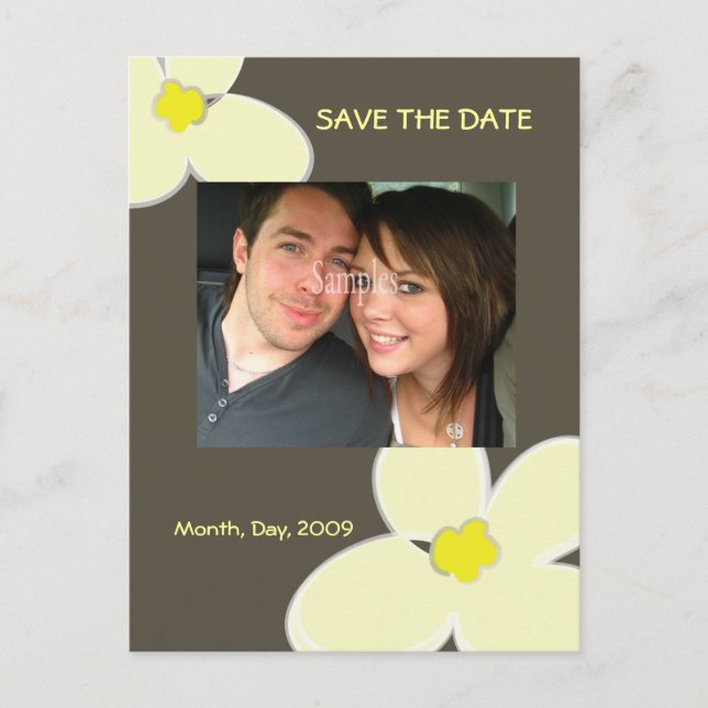 Save the Date, zazzle wedding postcards (Front)