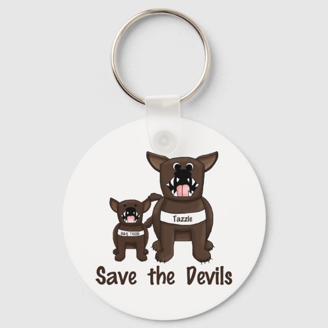 Save the Devils Keychain (Front)