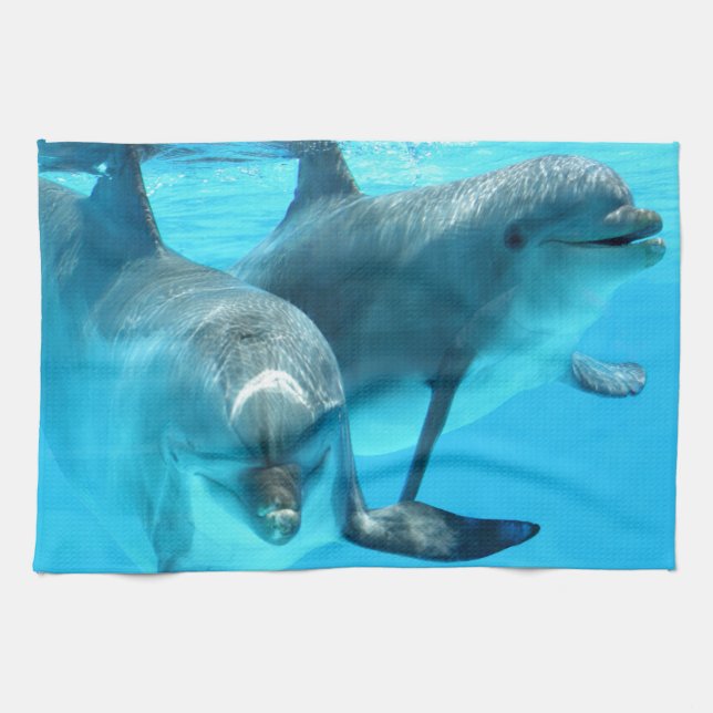 Save The Dolphins Kitchen Towel (Horizontal)