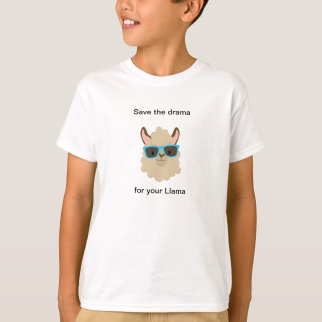 Save the Drama for your Llama Funny T-Shirt (Front)