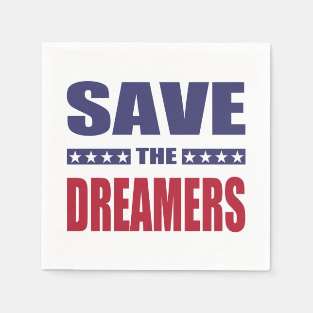 Save the dreamers napkin (Front)