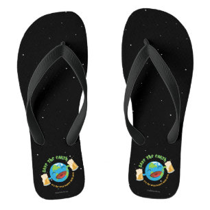 Save The Earth Flip Flops