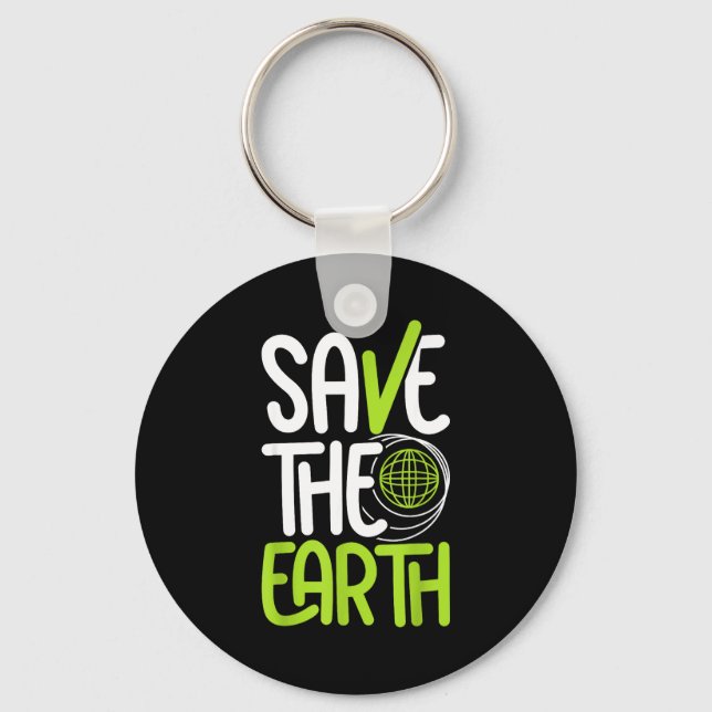 Save The Earth  Keychain (Front)
