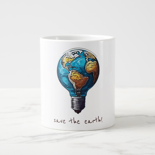 Save the Earth Large Coffee Mug (Front)