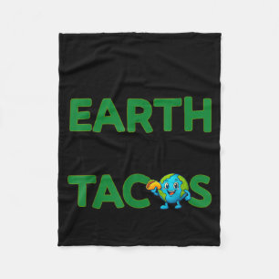 Save the earth only planet with tacos funny quote fleece blanket