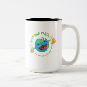 Save The Earth Two-Tone Coffee Mug
