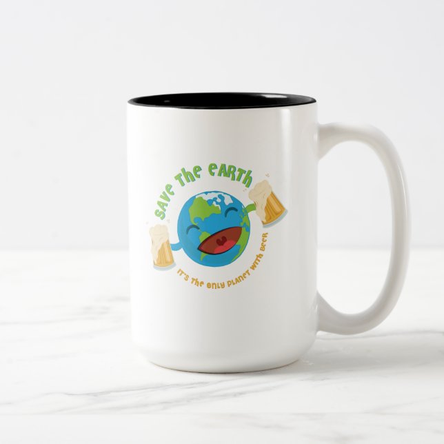 Save The Earth Two-Tone Coffee Mug (Right)