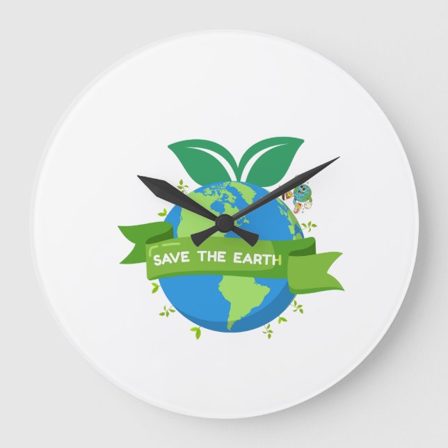 Save the Earth Wall Clock (Front)