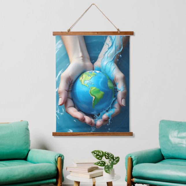 “Save the Earth Water Planet Tapestry  (Living Room)