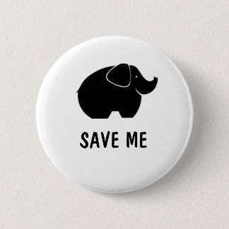 Save the elephants 2 inch round button
